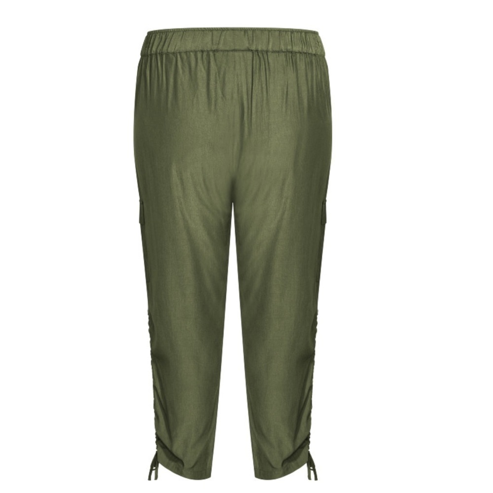 ARNA YORK Olive Shiloh Ruched Pant 3LM04.10 - Picture 4 of 6